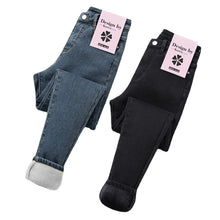 Load image into Gallery viewer, Thermal Fleece Denim Jeggings