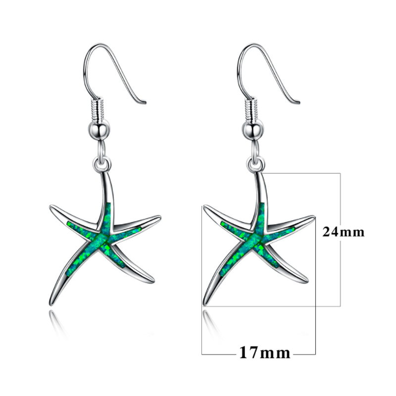 Starfish Earrings with Hoops