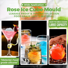 Load image into Gallery viewer, 4-Compartment Large Rose Ice Cube Mold