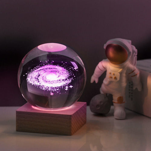 (🎄Christmas hot sale✨)3D Galaxy Crystal Ball Nightlight Decorlamp