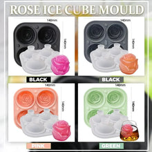 Load image into Gallery viewer, 4-Compartment Large Rose Ice Cube Mold