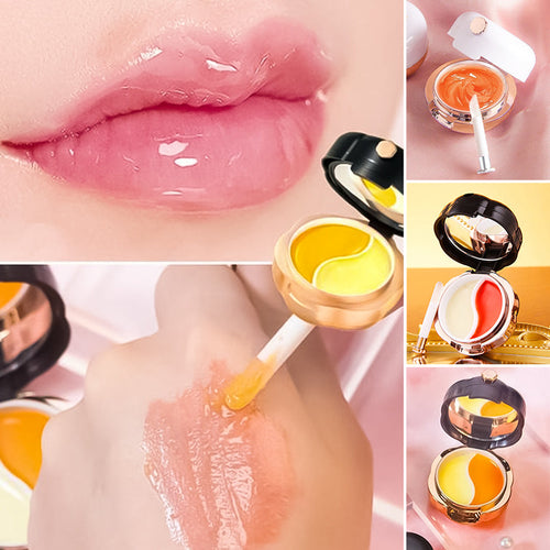 Moisturizing two-tone lip mask