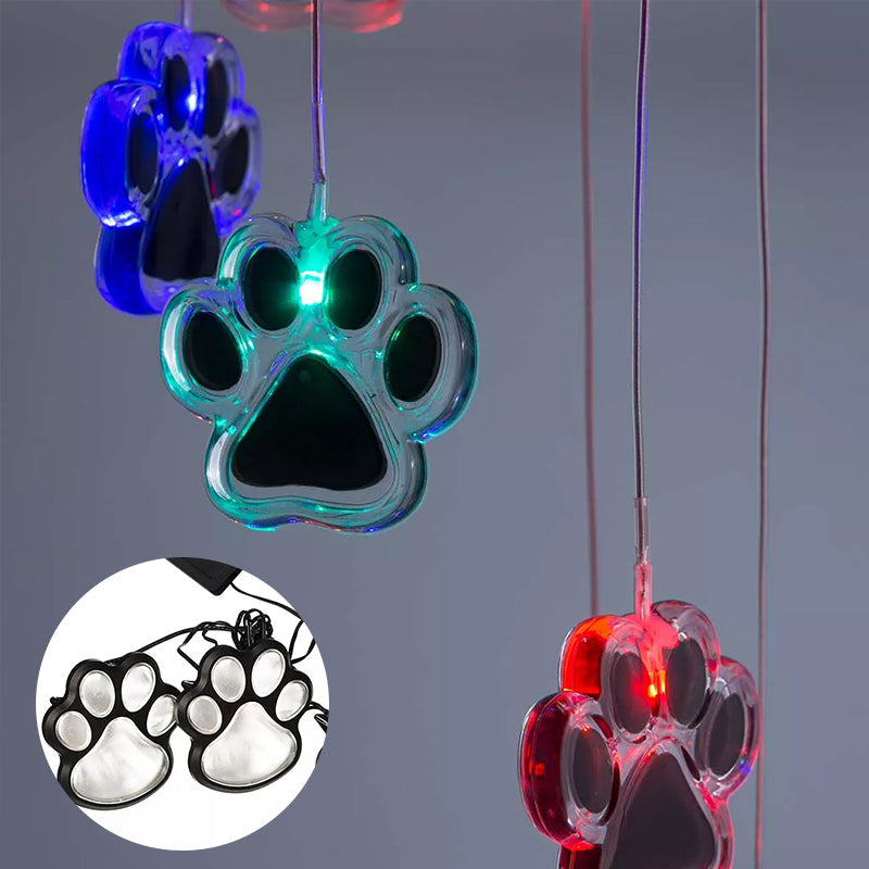 Bear Paw Print Solar Wind Chime