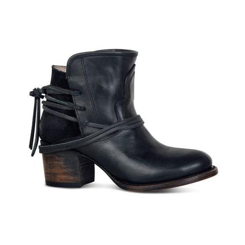 Women Cross-tied Ankle Punk Style Boots