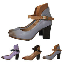 Load image into Gallery viewer, Women Mid Block Heel Mary Jane Strap Dolly Shoes